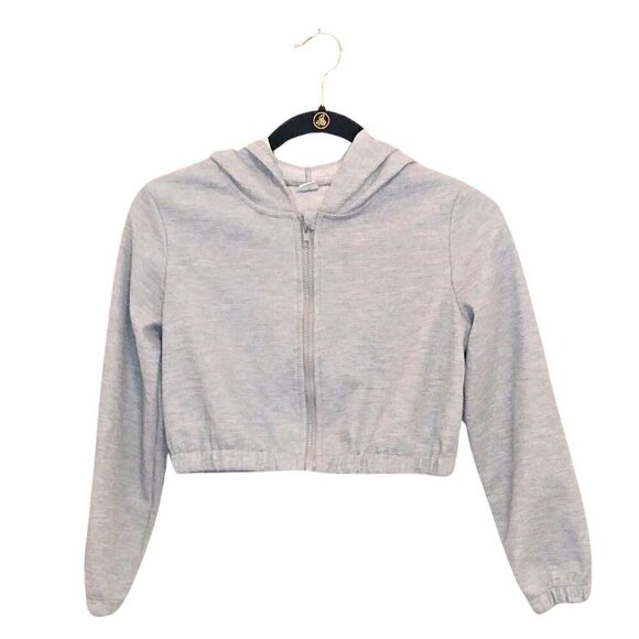 SHEIN GIRLS 2-PIECE GRAY JOGGER SET WITH HOODED CROP JACKET - SIZE 12Y - Picture 3 of 5